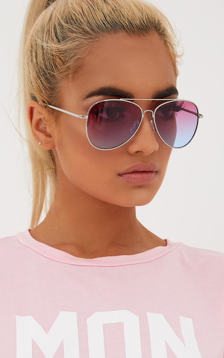 Lilac Fade Aviator Sunglasses. Accessories PrettyLittleThing USA