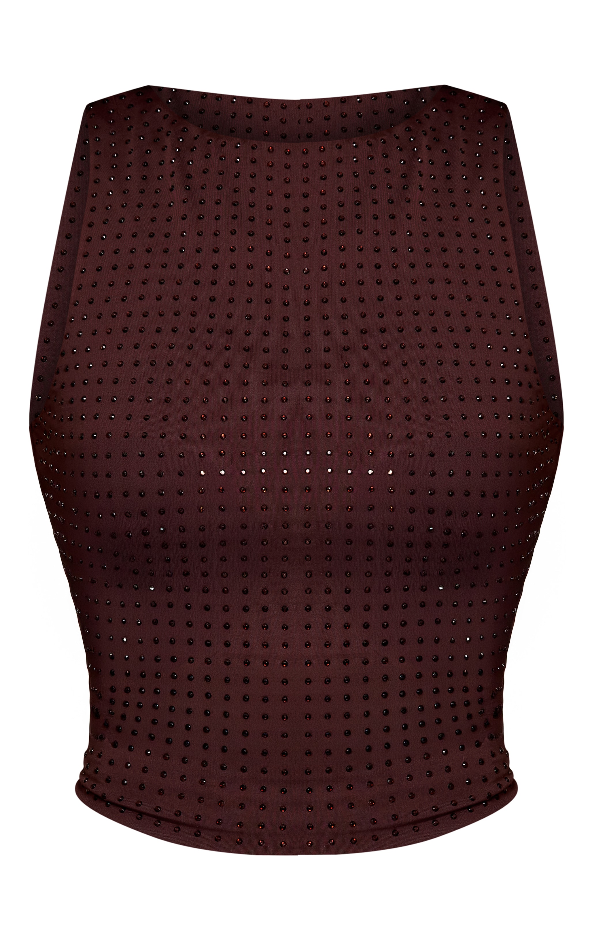 Chocolate Hot Fix Sleeveless Long Top image 5