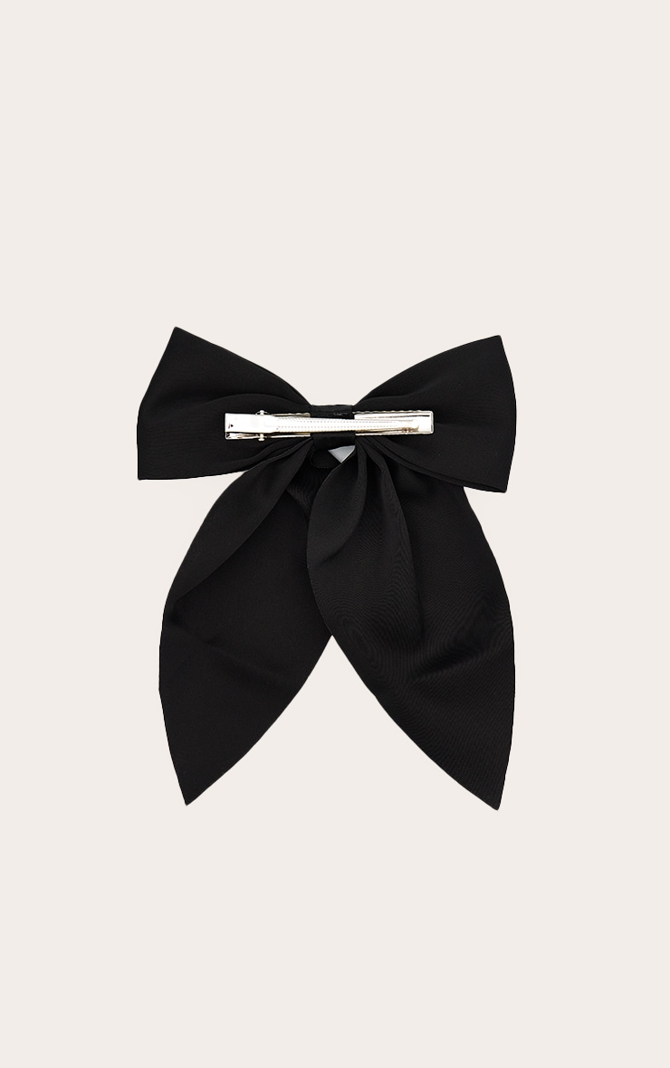  Black Large Bow Hair Clip image 2