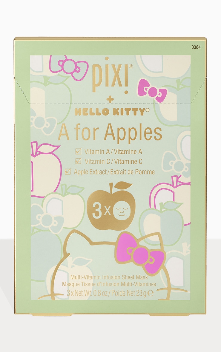 Pixi + Hello Kitty Lot de 3 masques tissu pour le visage A is for Apple image 3