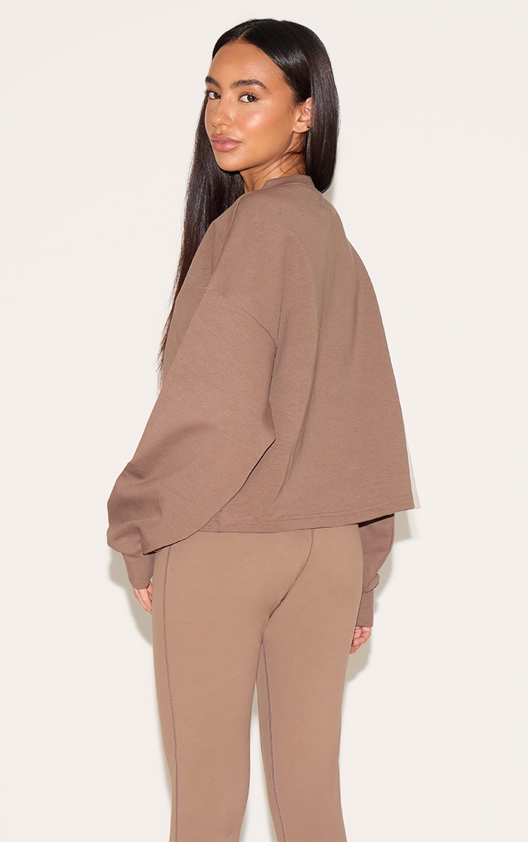 Petite Mushroom Quarter Zip Up Sweatshirt image 2