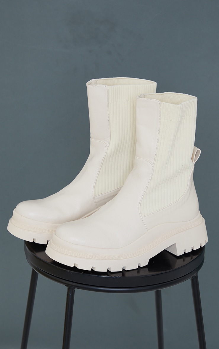 White knit boots discount