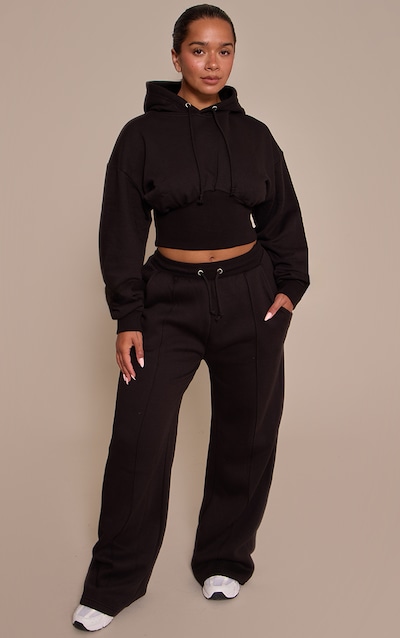 Shape Jogging large en sweat noir à lisérés devant