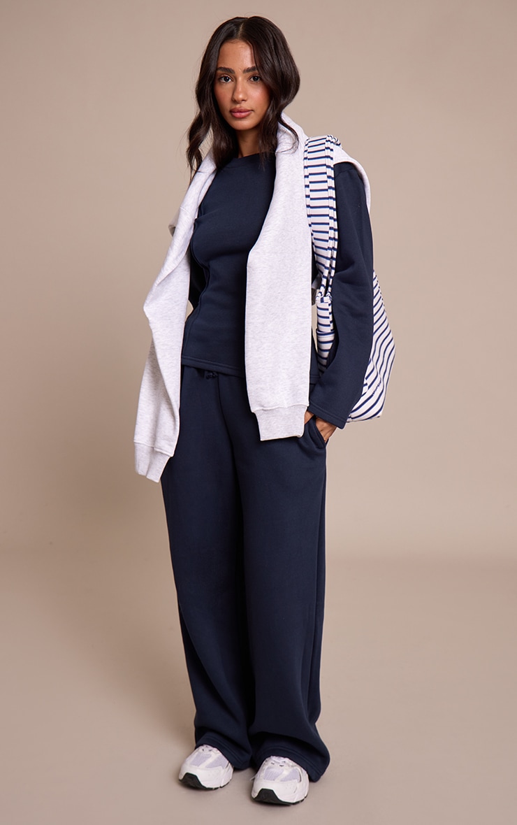 Petite Navy Wide Leg Sweatpant image 2