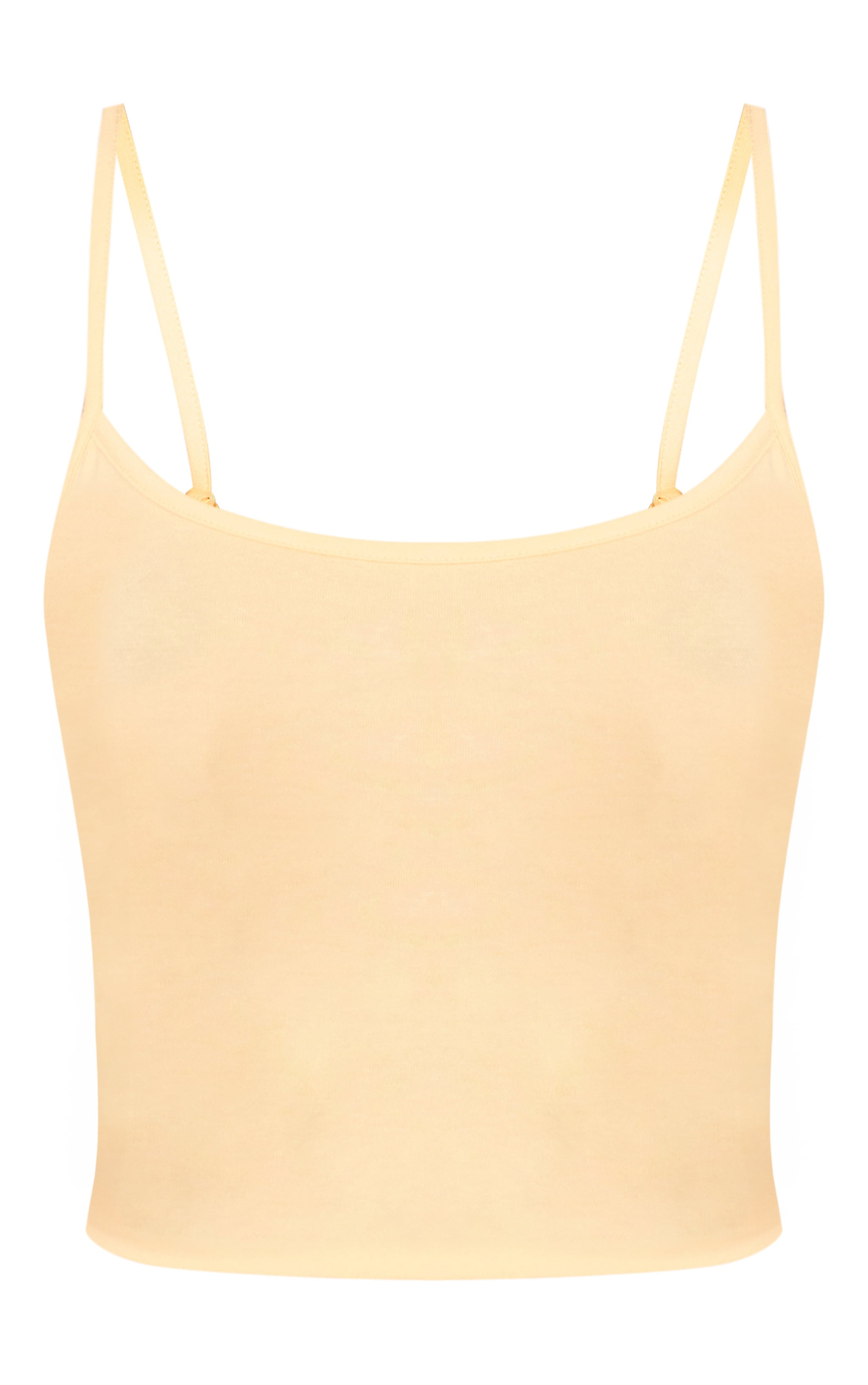 Petite Butter Cream Soft Cotton Strappy Vest Top image 5