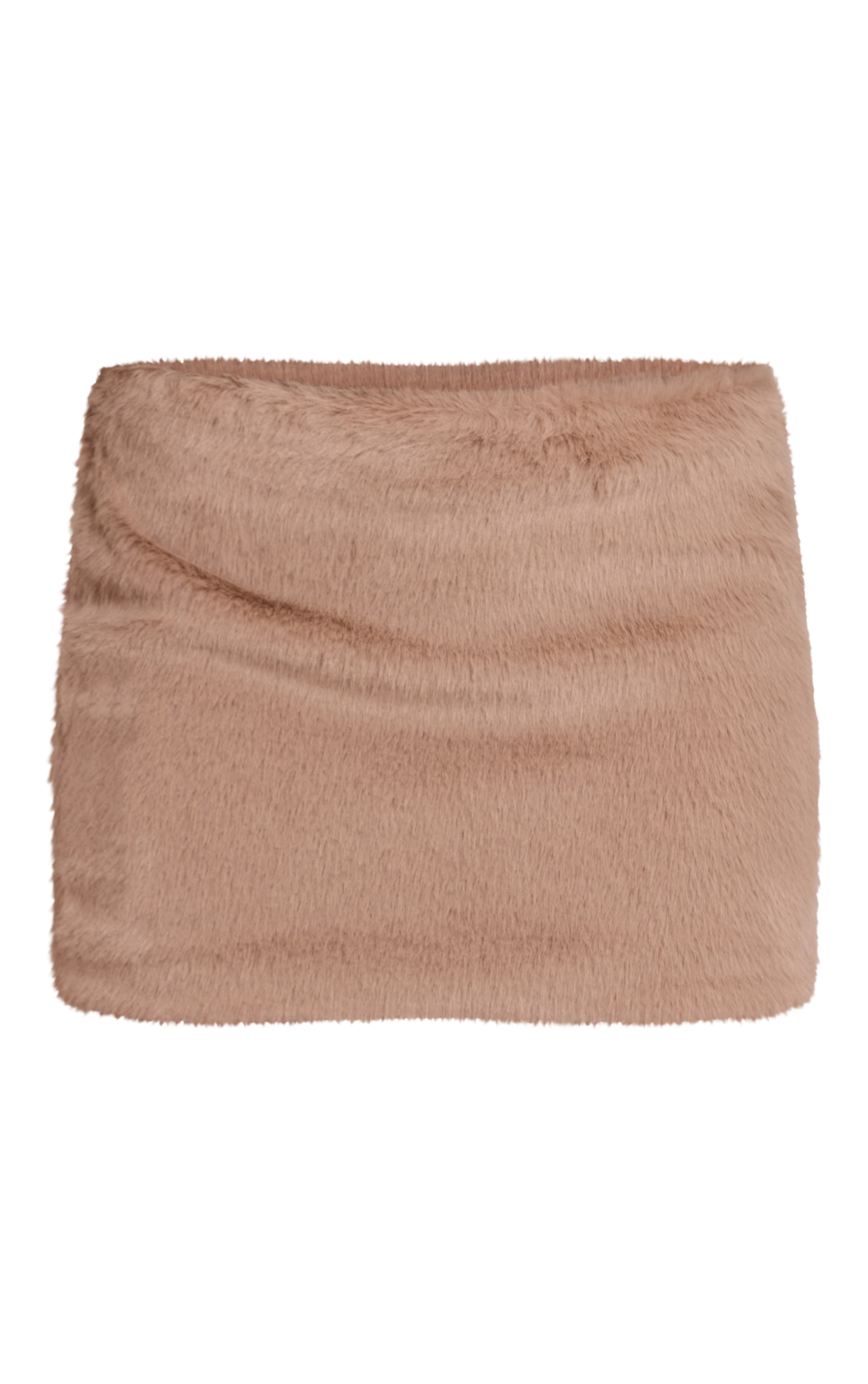 Beige Fur Mini Skirt image 6