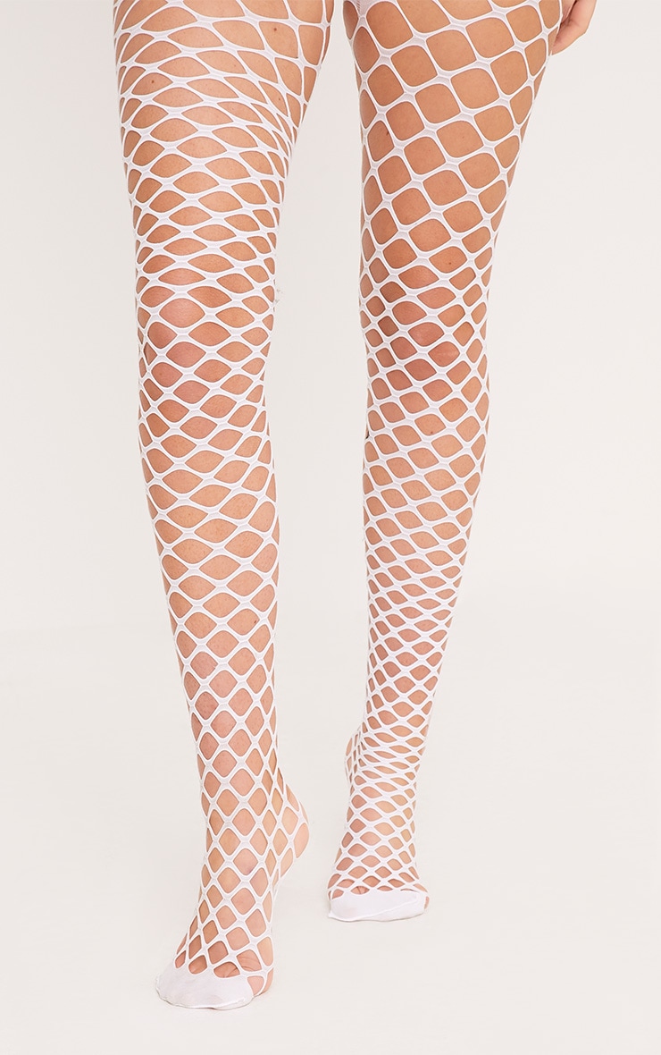 Cait White Diamond Tights Accessories PrettyLittleThing
