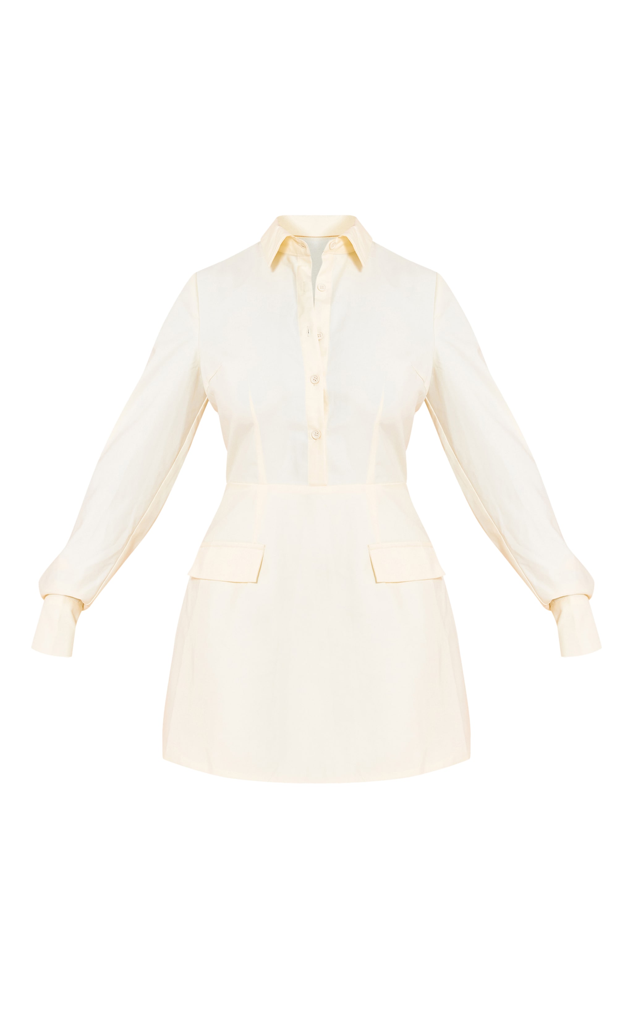 Shape Butter Cream Tailored A-line Shirt Dress image 5