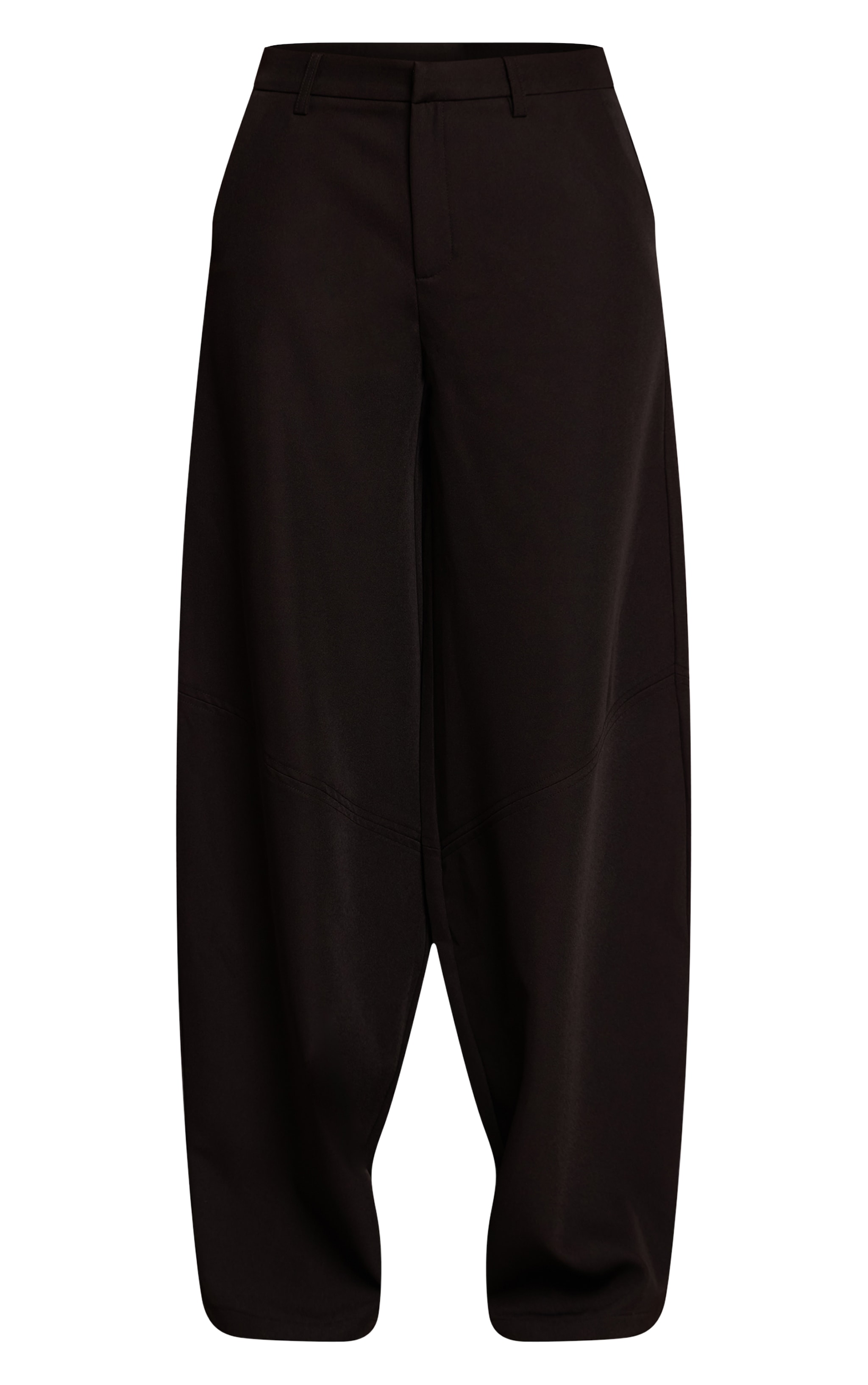 Black Seam Detail Woven Balloon Pants image 5