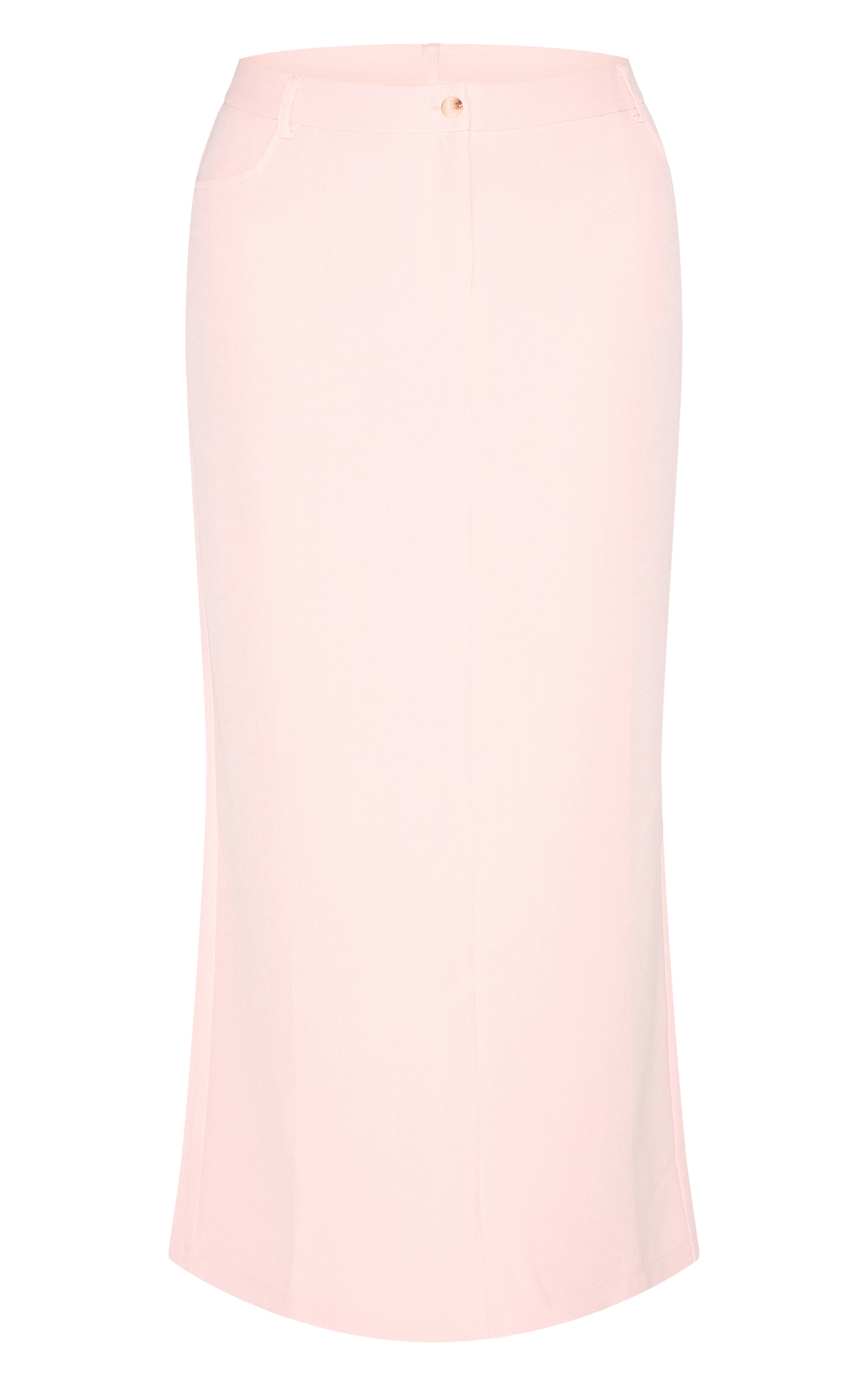 Plus Jupe de tailleur longue tissée rose clair image 5
