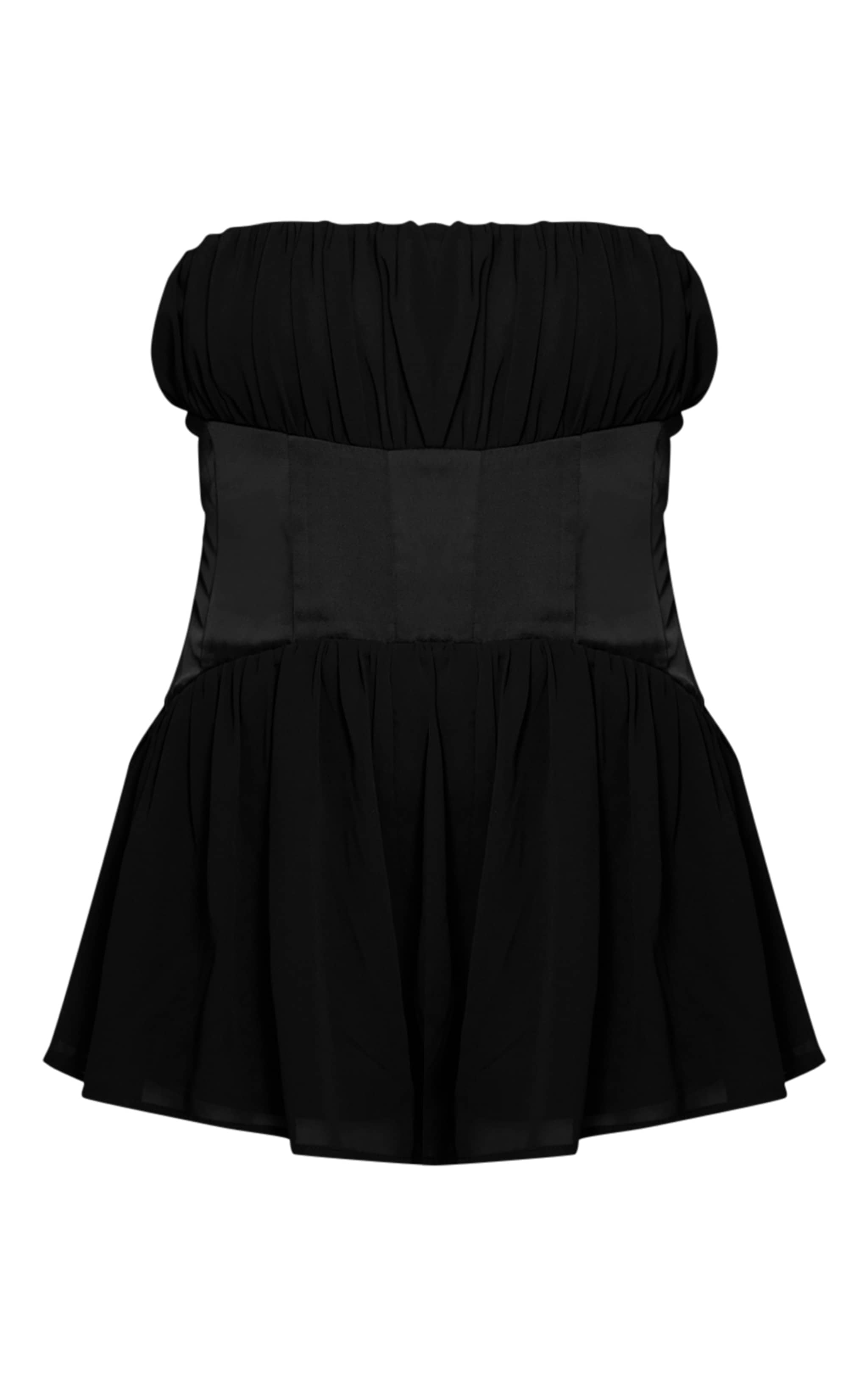 Black Mesh Cup Detail Playsuit image 5