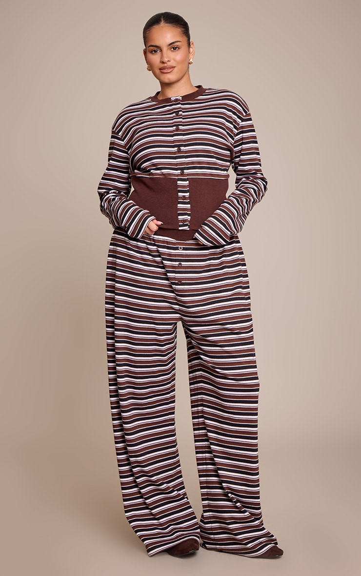 Plus Chocolate Stripe Super Soft Top image 3