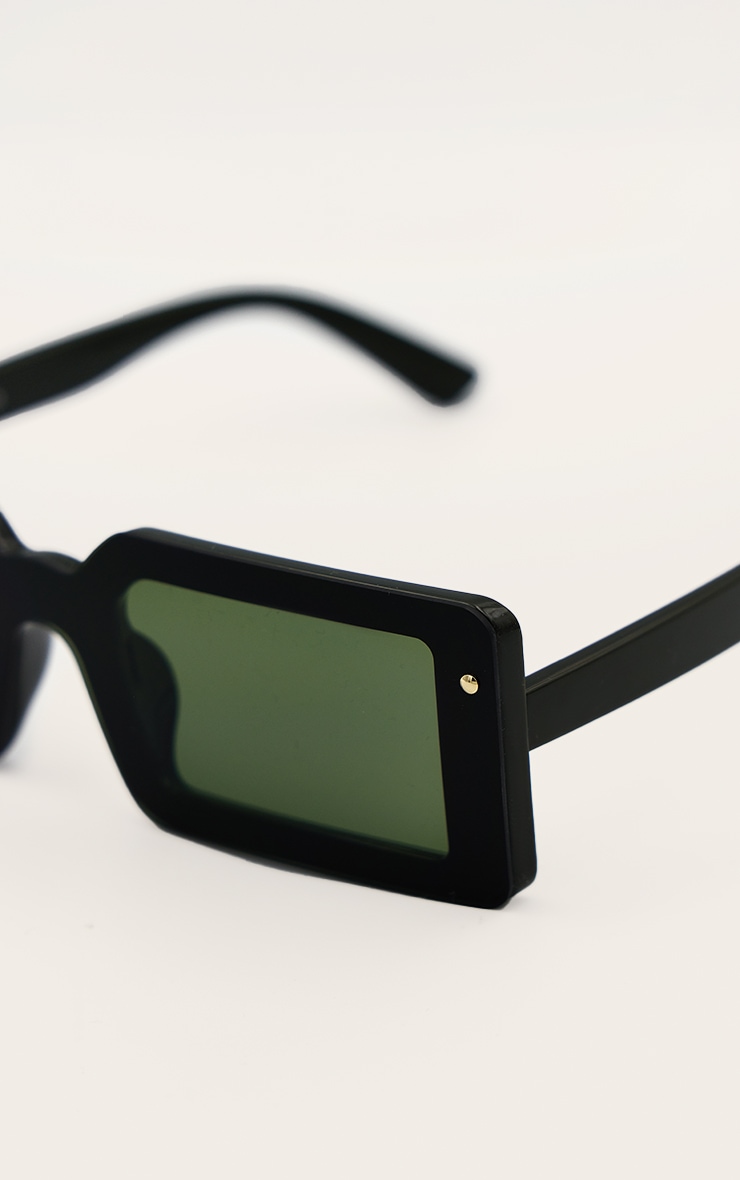 Olive Chunky Frameless Square Sunglasses image 3