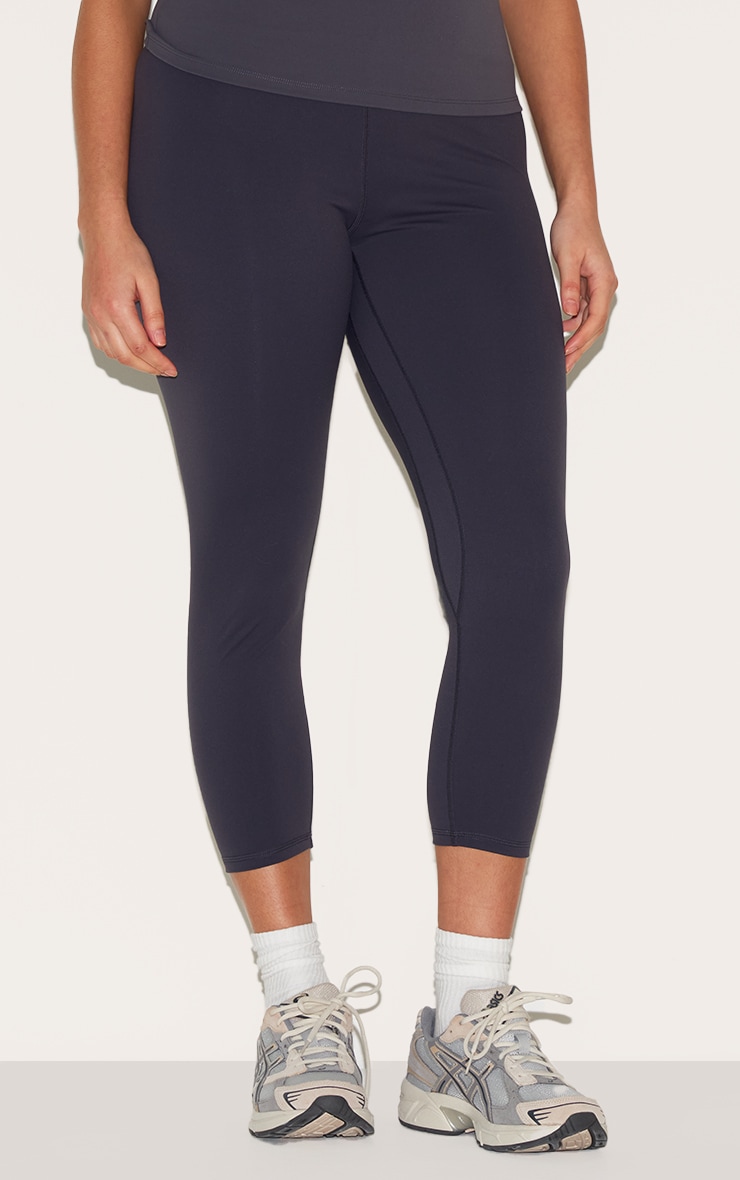 Charcoal Sculpt Cropped Gym Leggings image 8
