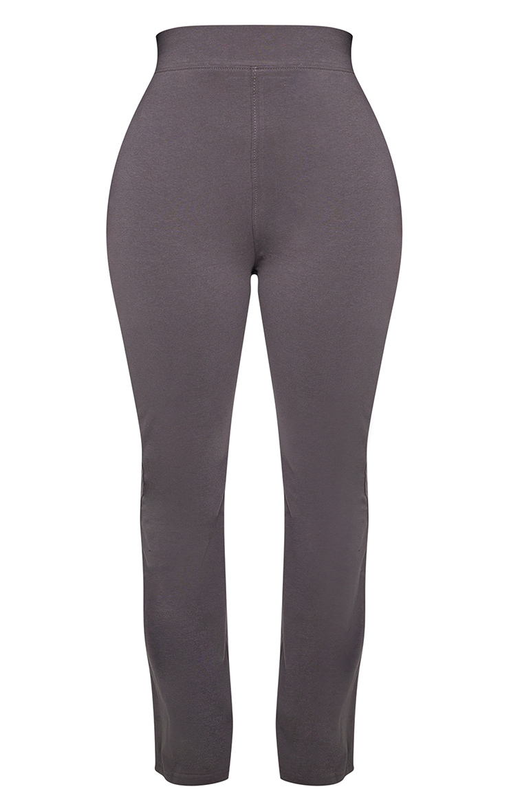 Shape Pantalon flare en coton gris anthracite à taille haute image 5