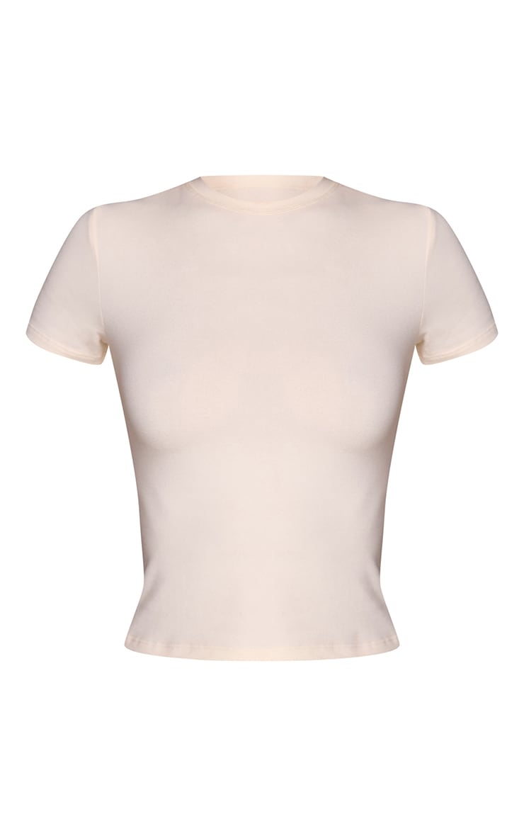Cream Soft Cotton Short Sleeve Top image 5