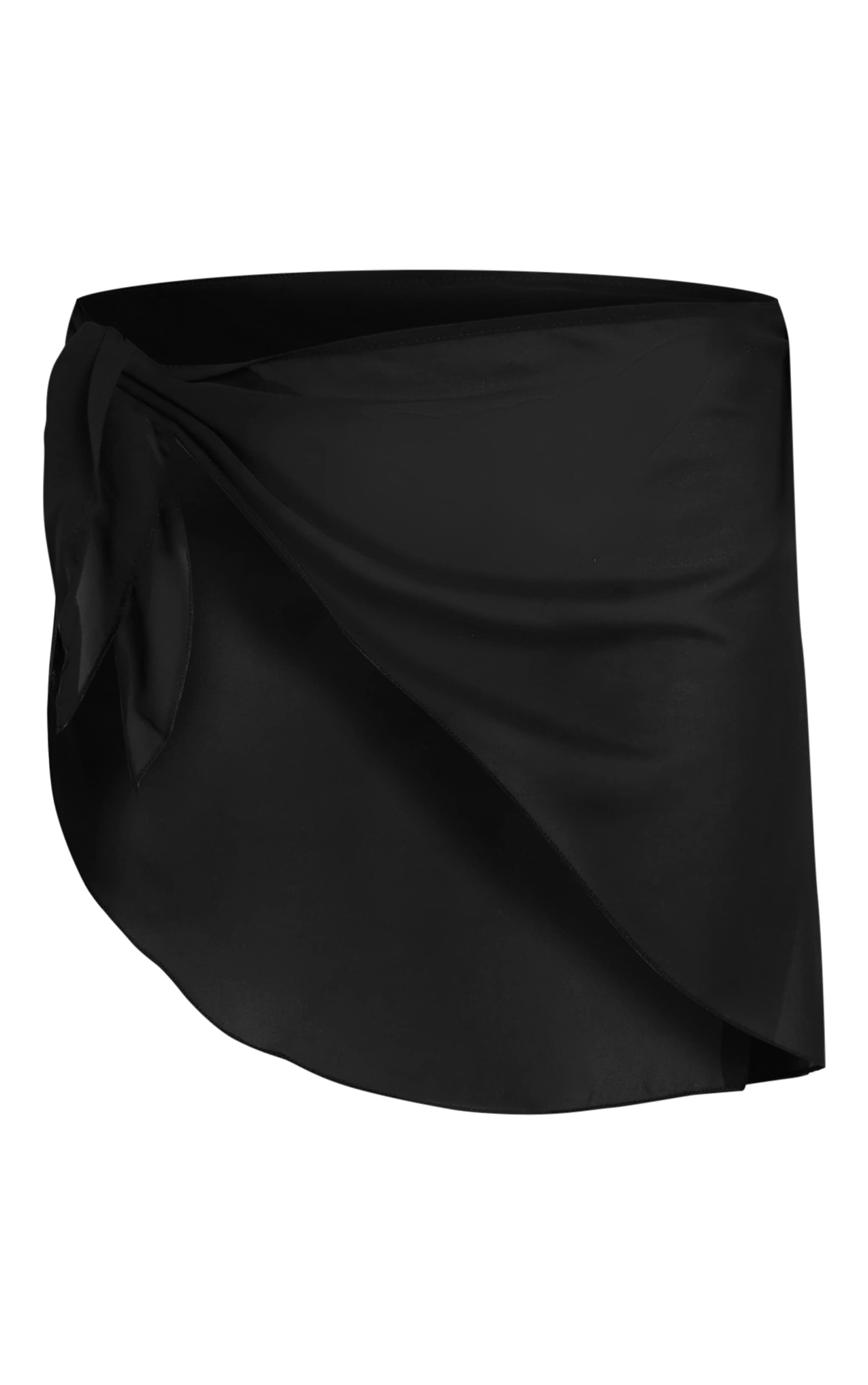 Black Chiffon Tie Side Sarong image 6