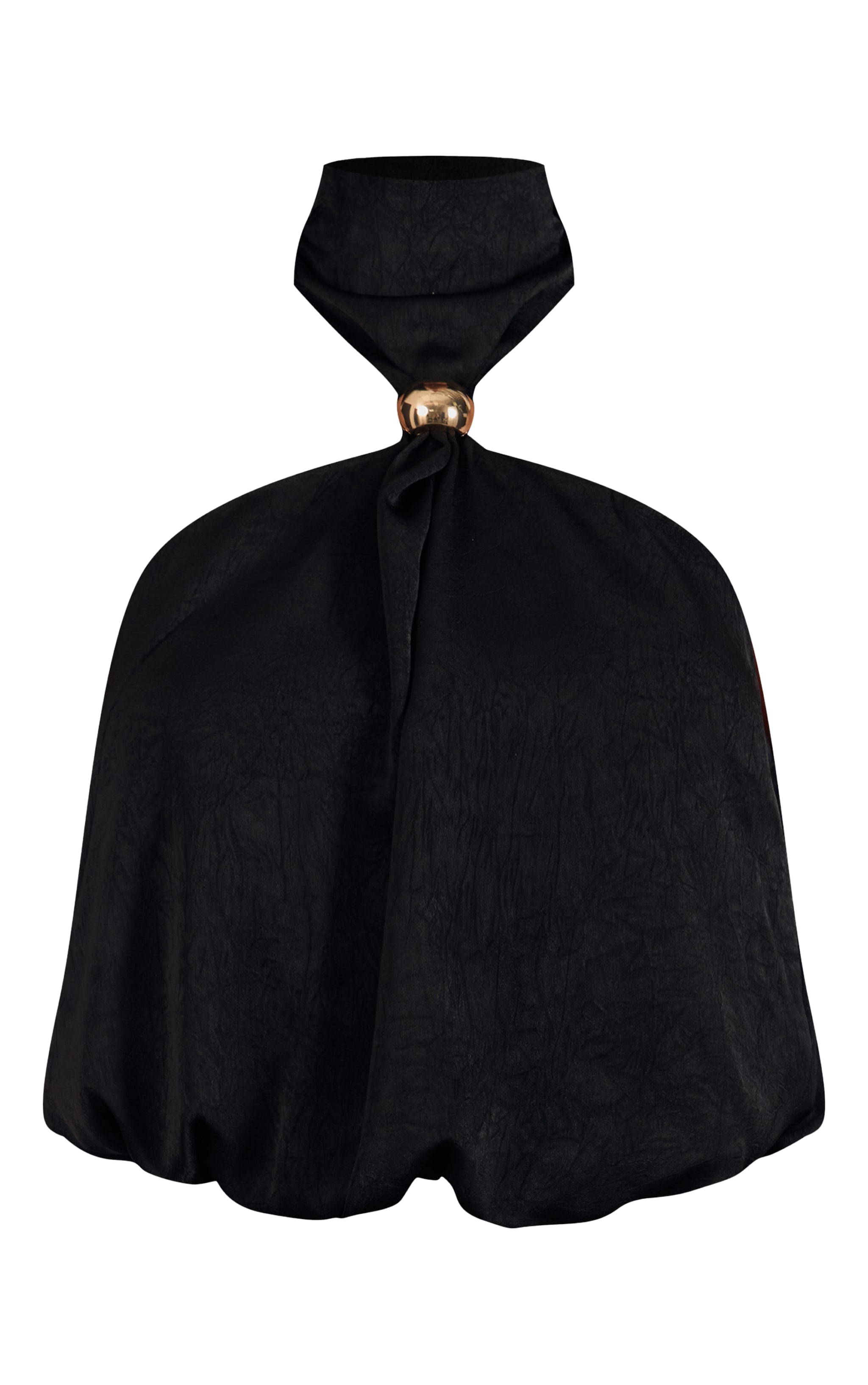 Black Hardware Detail Halter neck Top image 5