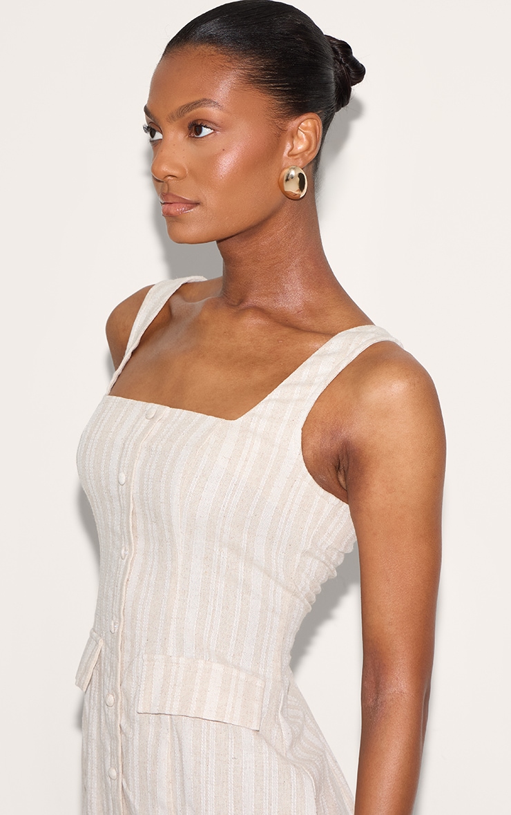 Stone Striped Pocket Detail Dress image 4