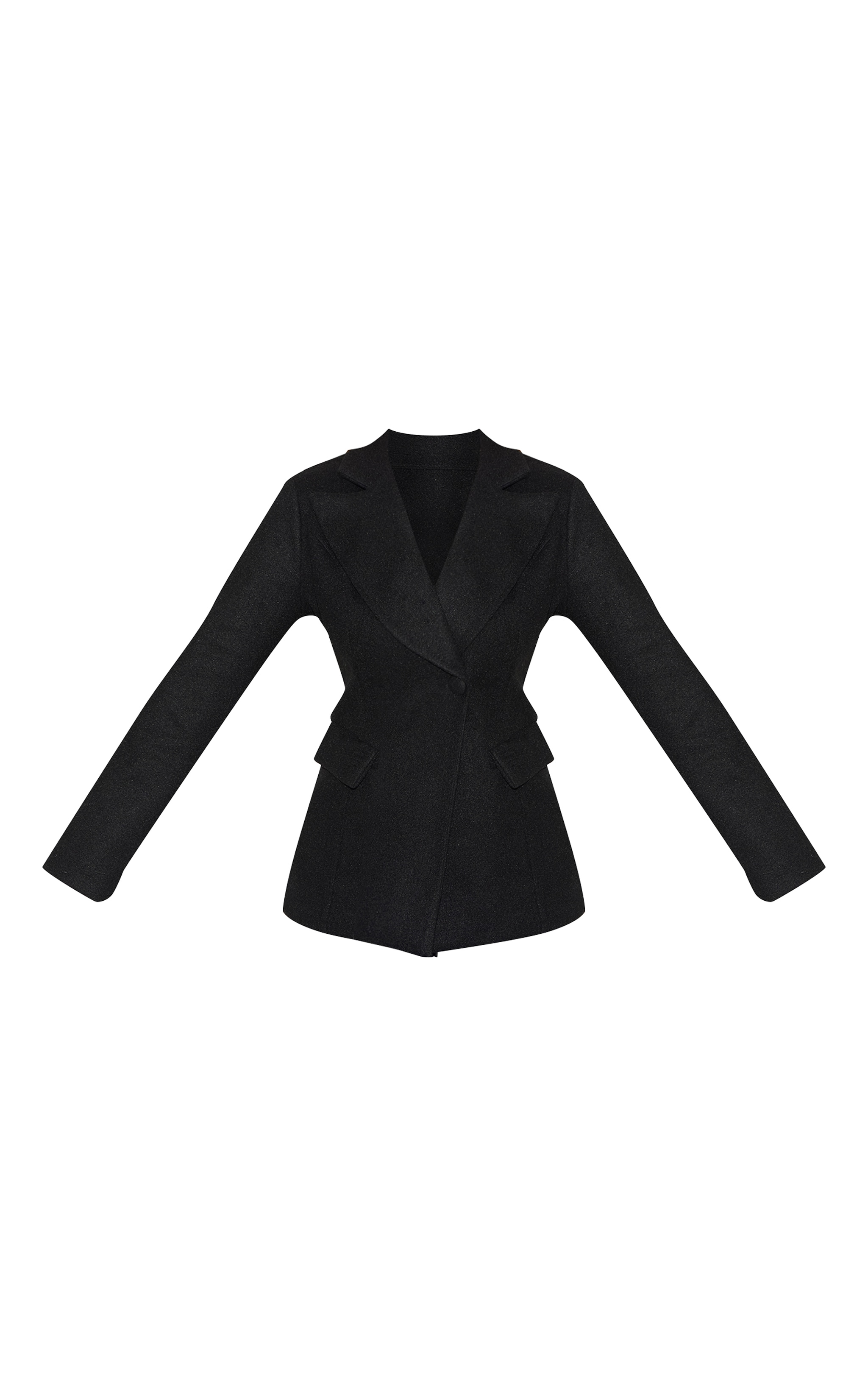 Shape Black Wool Look Cinched Waist Blazer image 5