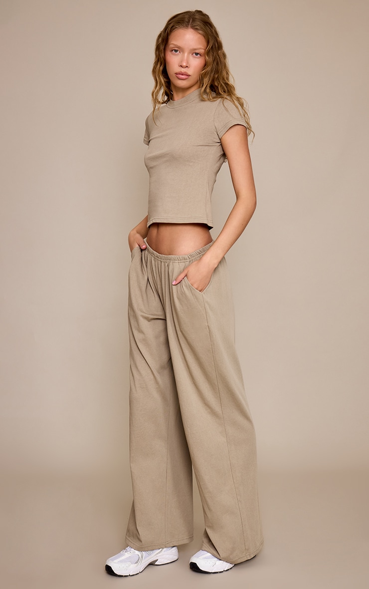 Sage Soft Textured Relaxed Wide Leg Pants image 1