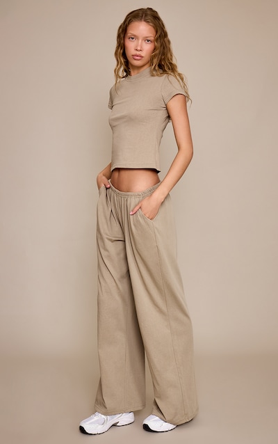 Sage Soft Textured Relaxed Wide Leg Pants