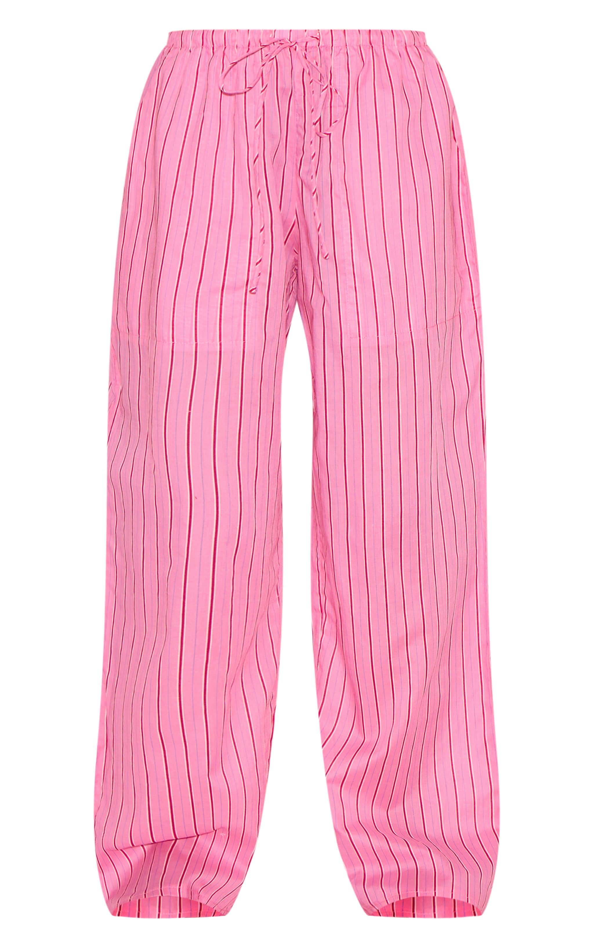 Pantalon Petite rose à rayures fines tissé avec cordon de serrage à la taille image 5