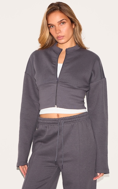 Charcoal Extreme Cinched Waist Sweatshirt