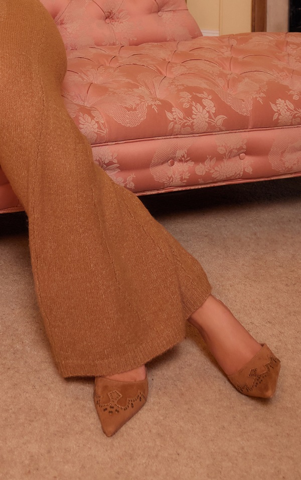 Tan Wide Fit Western High Heeled Courts PrettyLittleThing