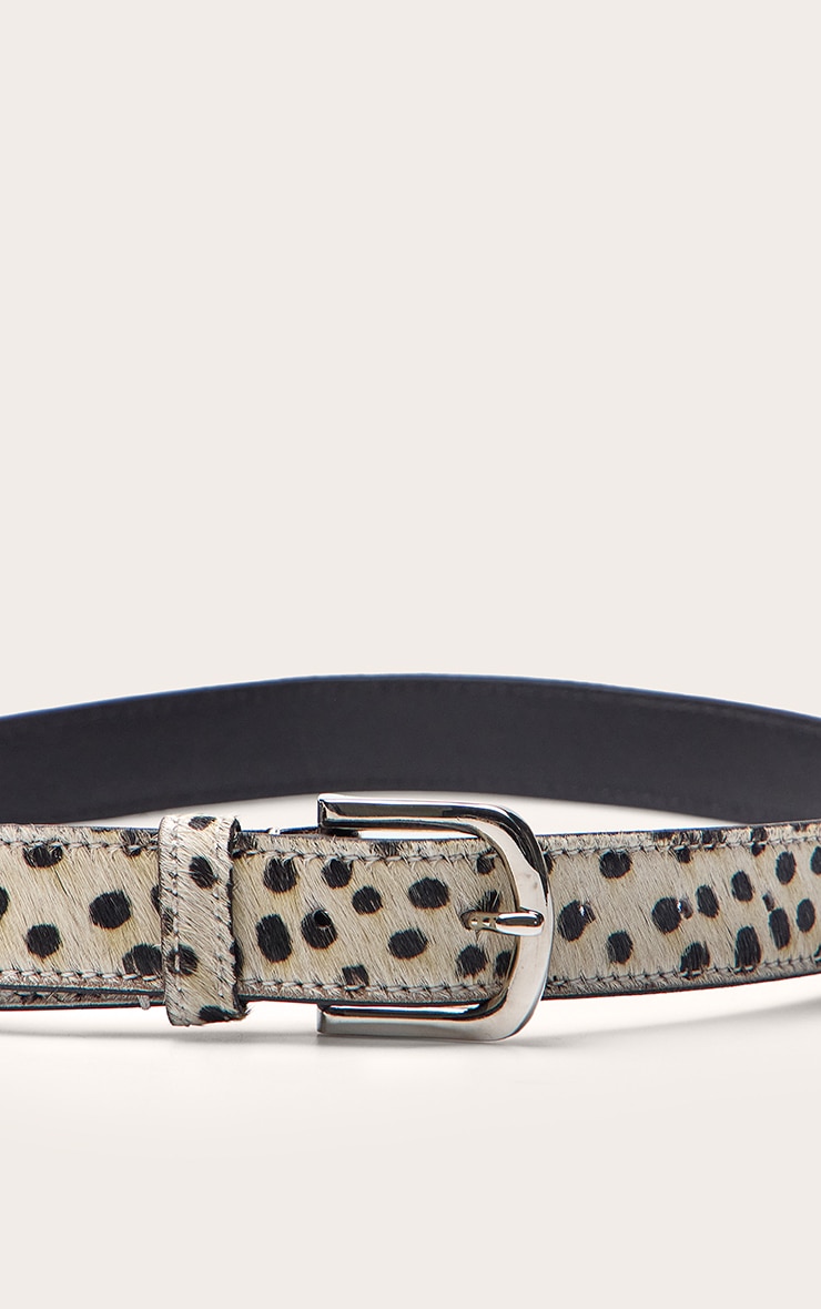 Ceinture taille en poil de poulain imprimé dalmatien image 3
