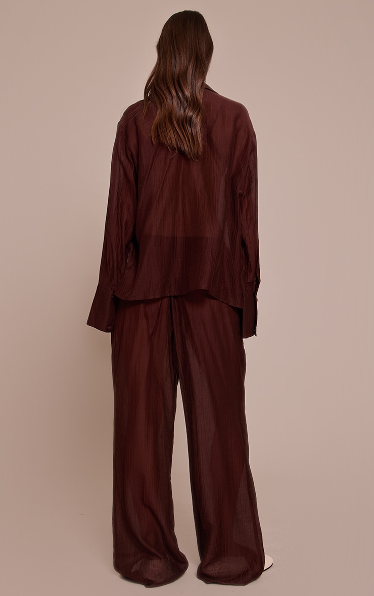  Chocolate Textured Slouchy Straight Leg Pant image 3