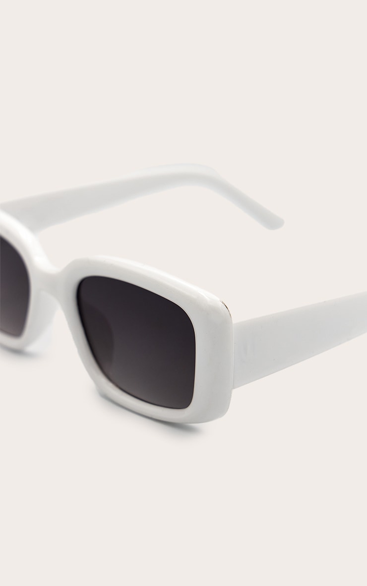 White Square Sunglasses image 3