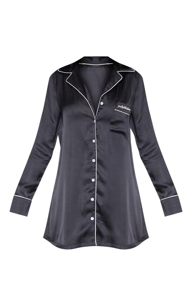 black satin nightshirt