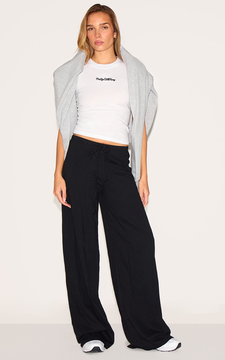 PRETTYLITTLETHING T-shirt ajusté blanc brodé PLT image 3