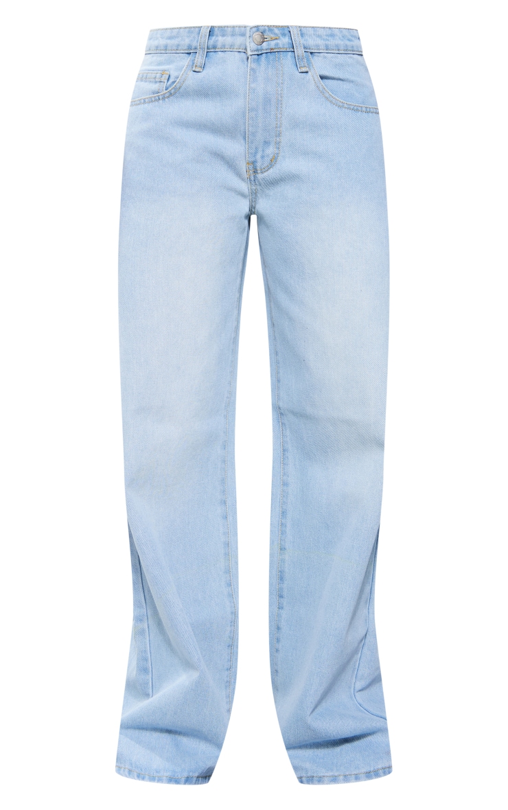 Light Blue Wash Low Rise Boyfriend Jeans image 5