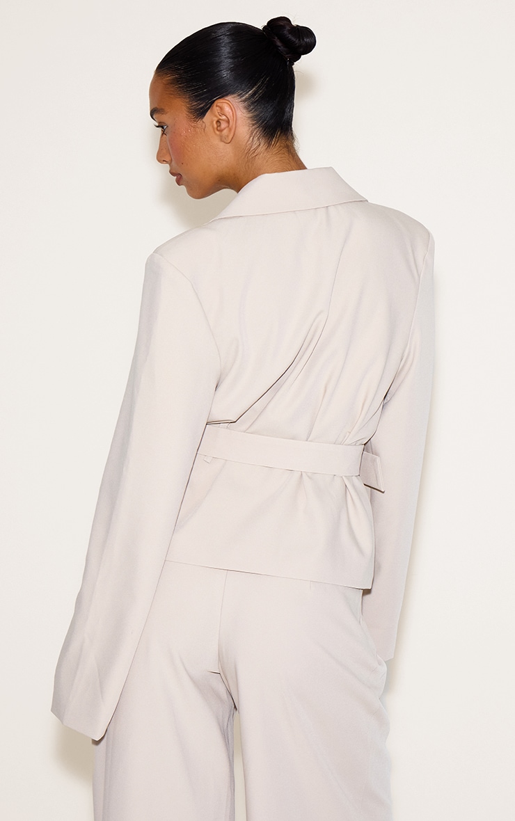 Sand Tailored Woven Cropped Trench image 2