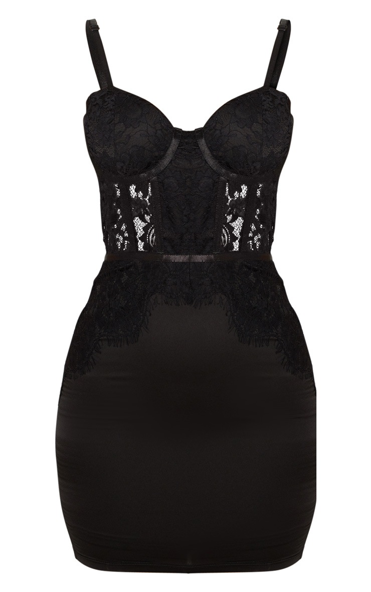 black lace bodice dress