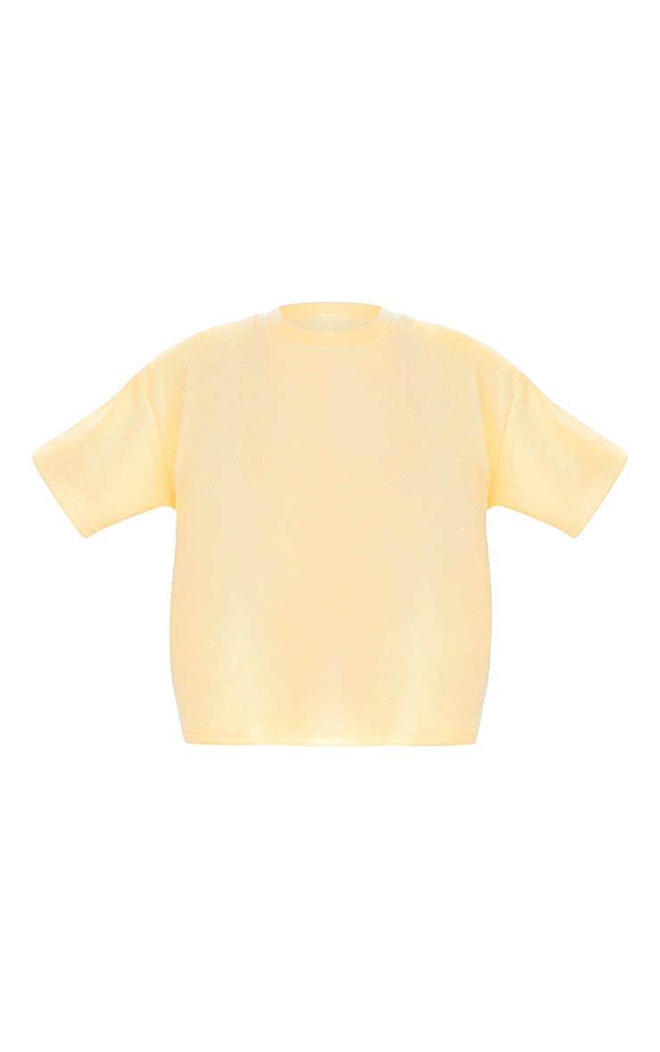 T-shirt doux crème au beurre à épaules carrées image 5
