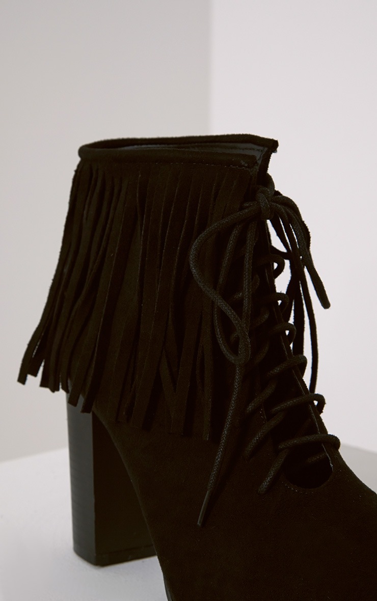 tassel lace up boots