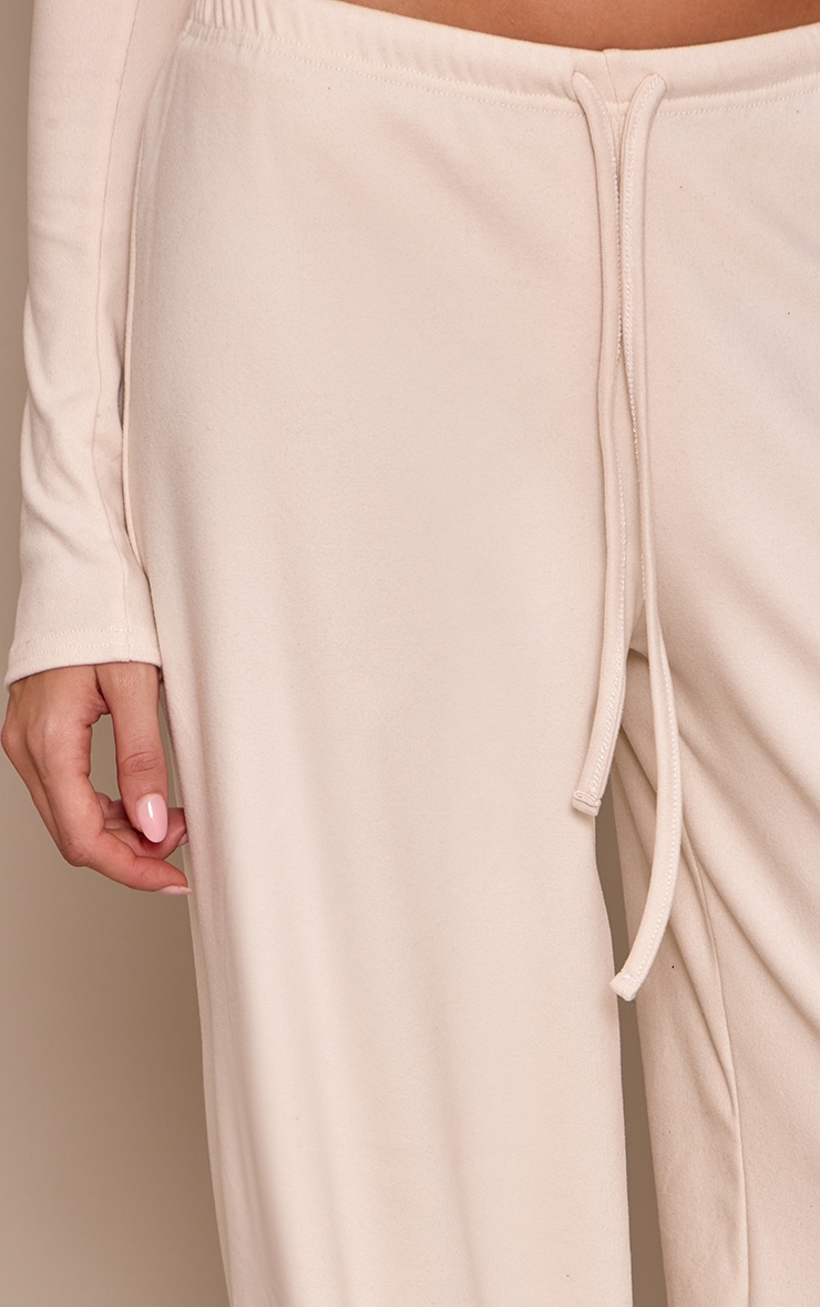 Cream Soft Touch Elasticated Trousers image 4