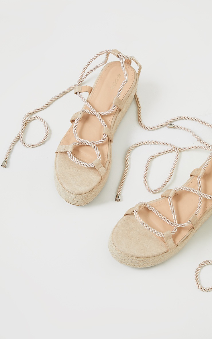 Natural Rope Flatform Sandals