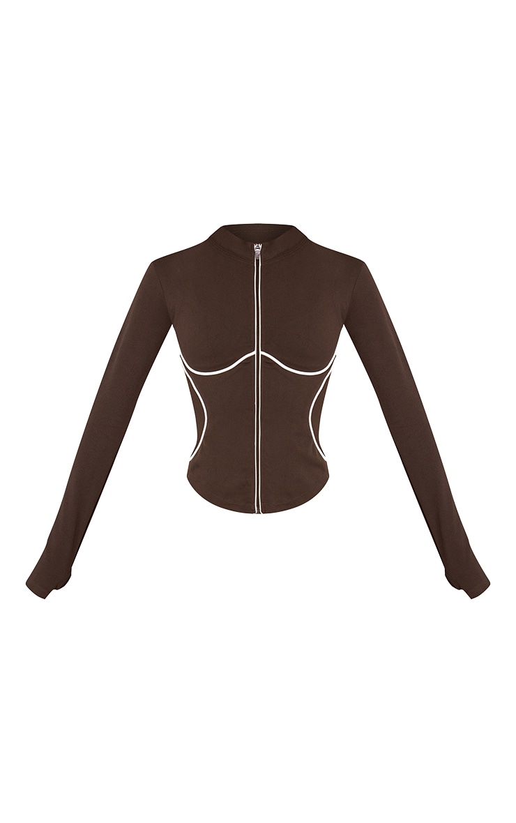 Espresso Seamless Contrast Seam Jacket image 5