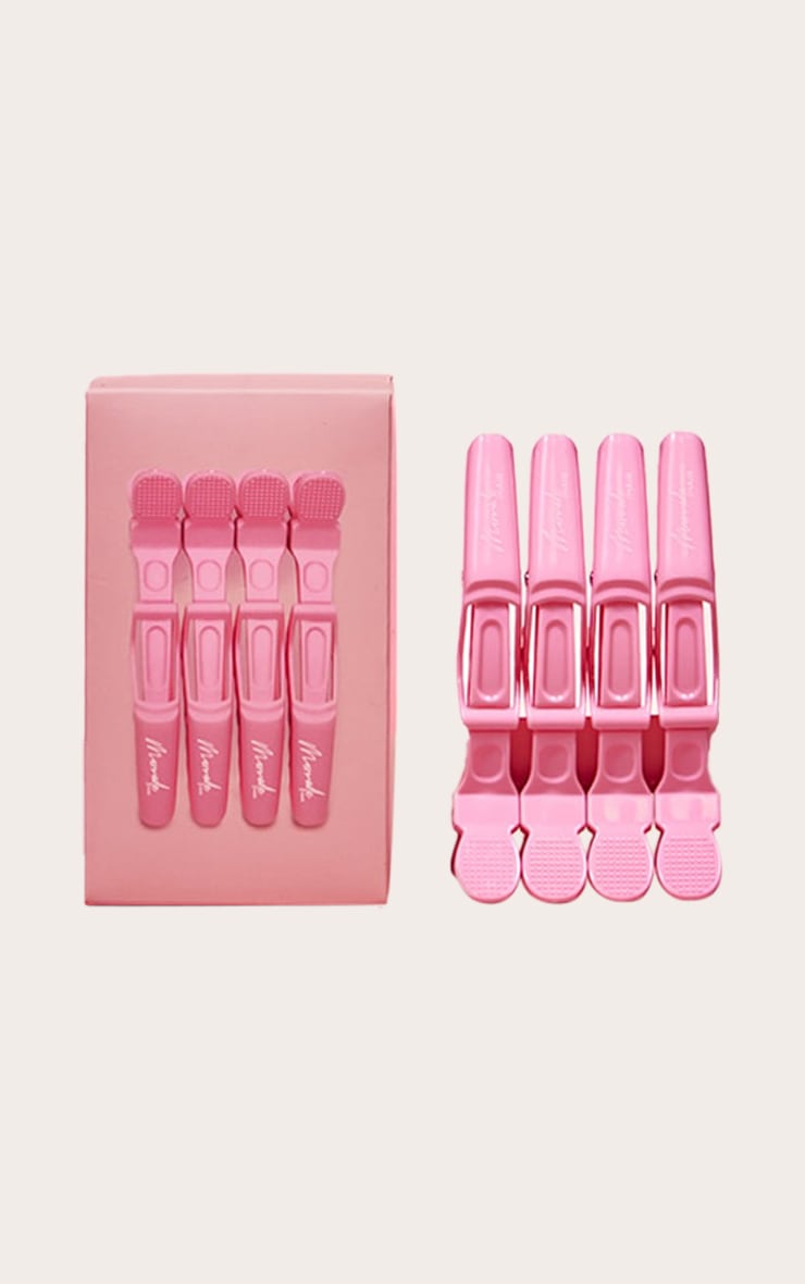 Mermade Hair Grip Clips Pink 4 pack image 2