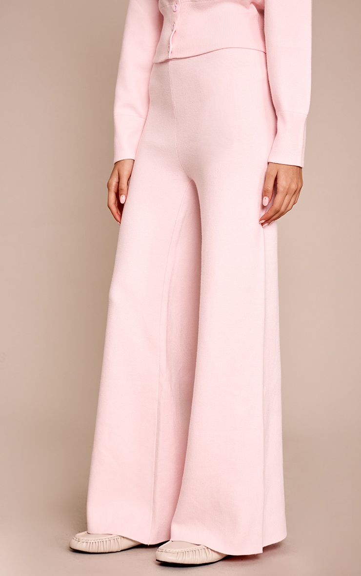 Pink Compact Knit Trouser image 2