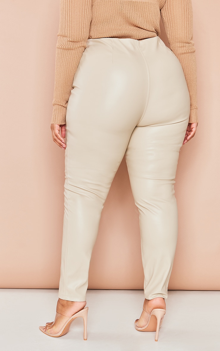 Plus Stone Faux Leather Stretch Leggings image 2