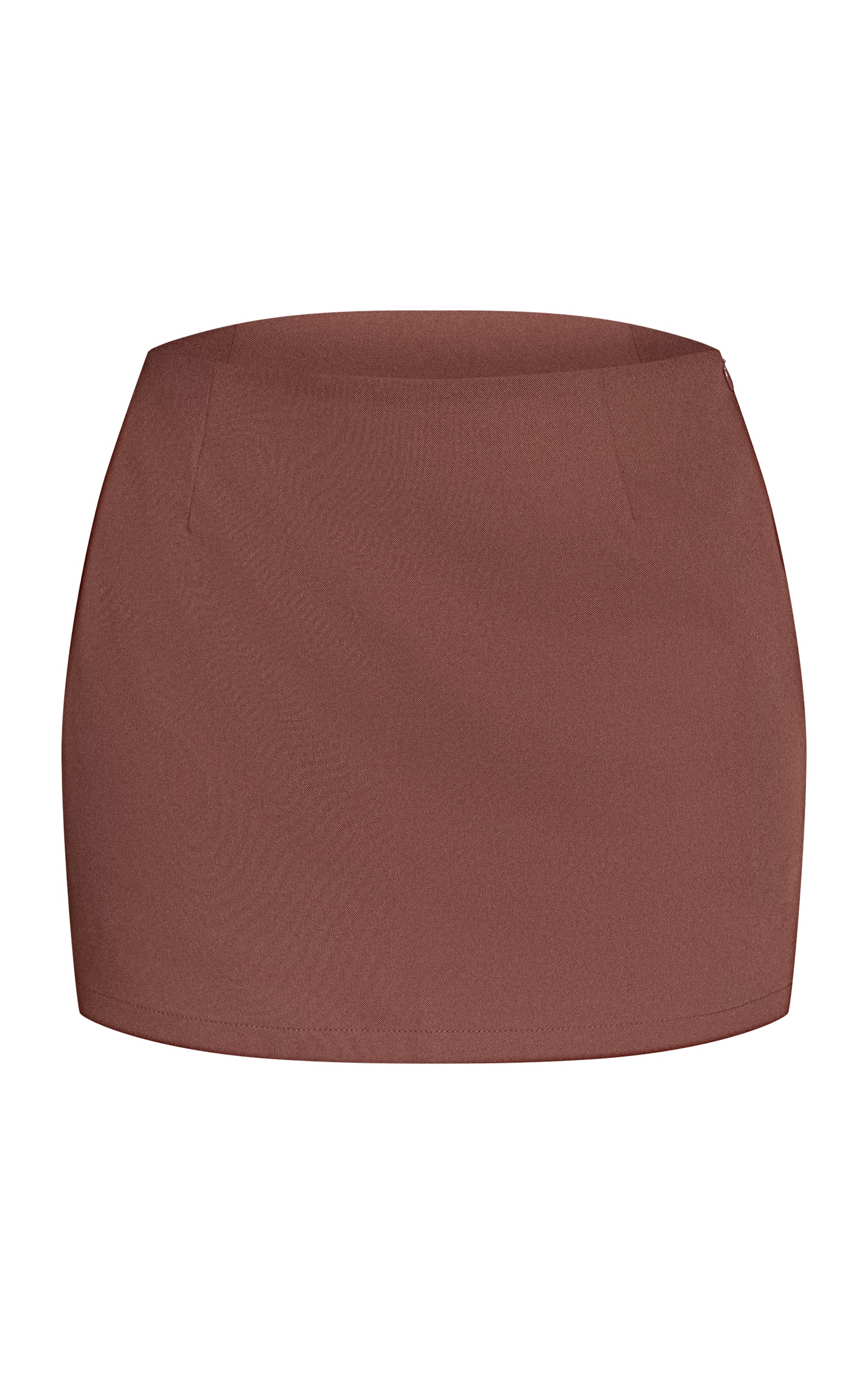 Chocolate Tailored Woven Mid Rise Mini Skirt  image 6