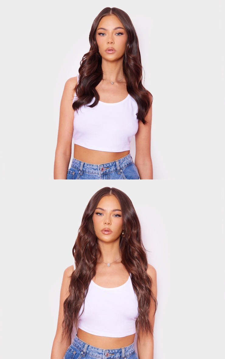 Lullabellz Super Thick 22" 5 Piece Wave Hair Extensions Warm Brunette image 3