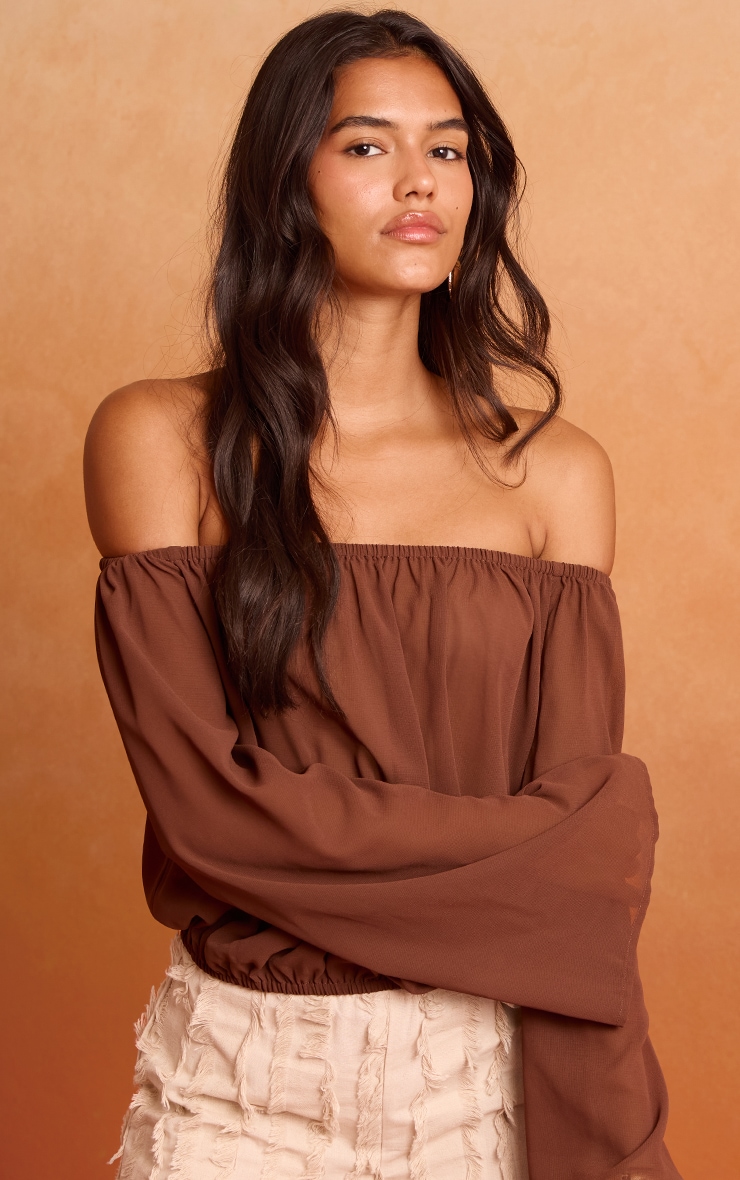 ♡PELLICULE loose offshoulder tops♡ Spriolim Women's Off Shoulder Top Ruffle Long Sleeve Chiffon