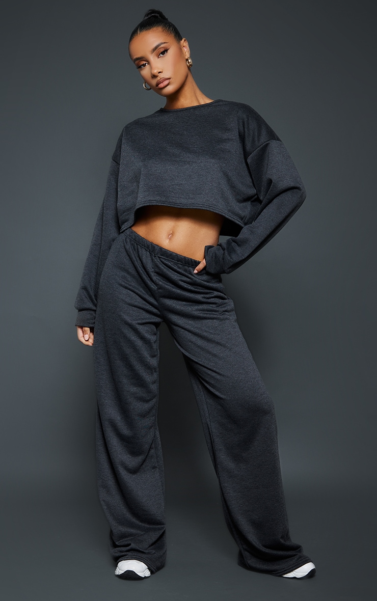 Charcoal Wide Legged Sweatpants image 1