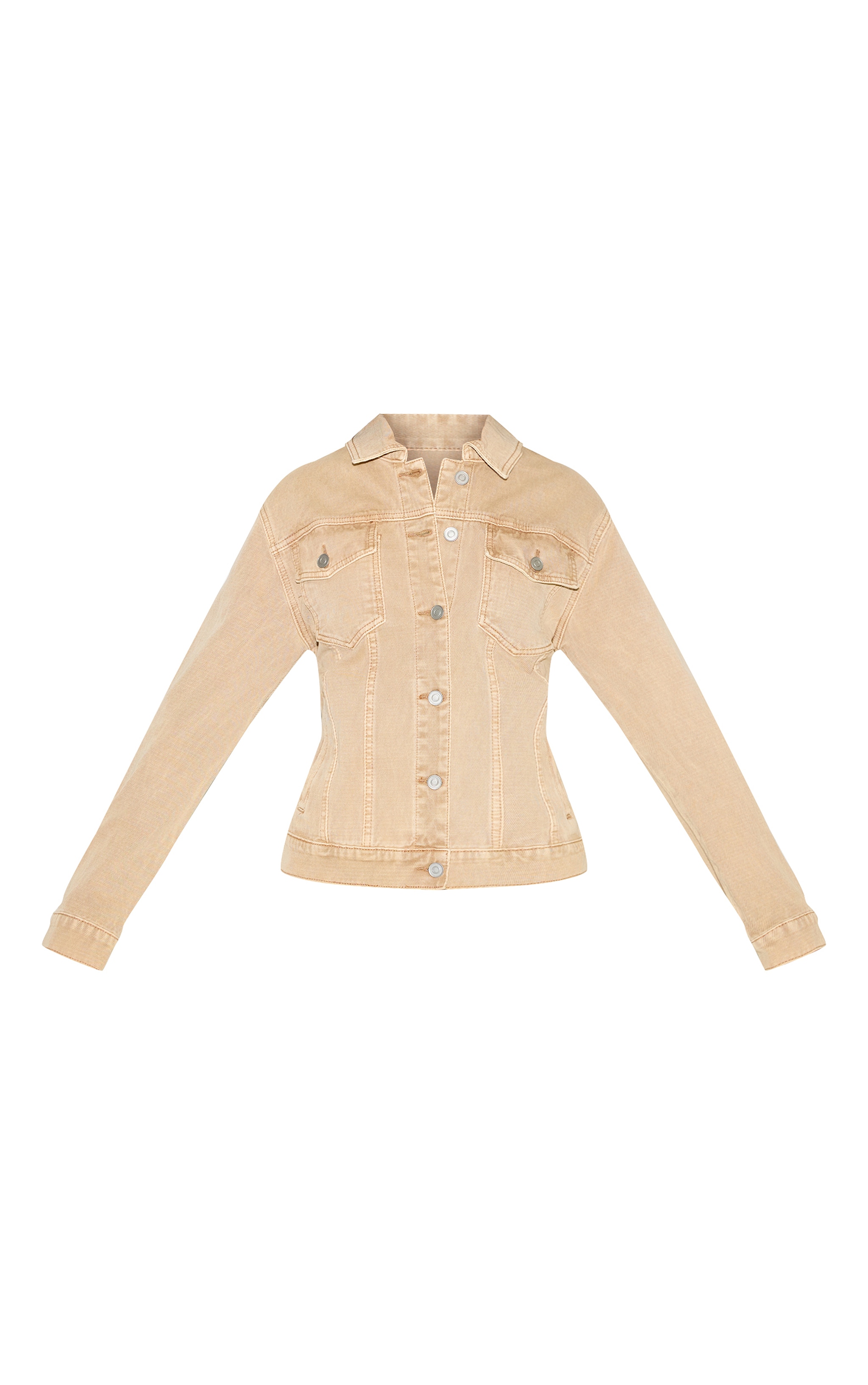 Sand Washed Corduroy Fitted Denim Jacket image 5